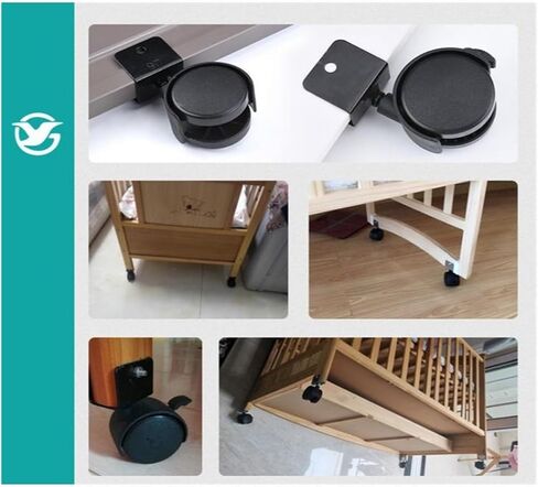 (Pack of 4) 1.5-inch U-Shaped Plywood Universal Wheels Furniture Chair casters with Brakes Office Computer Desk(Without Brake,22mm) in Saudi Arabia