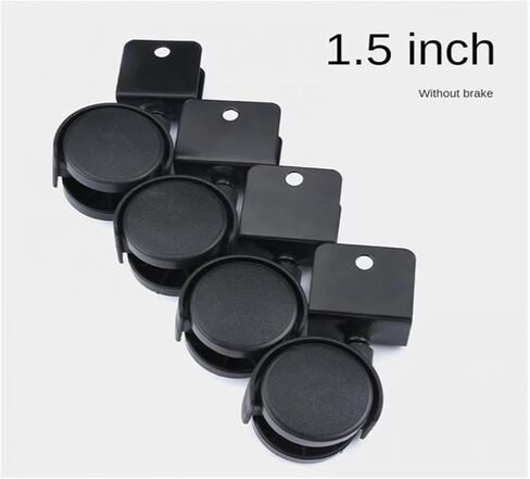 (Pack of 4) 1.5-inch U-Shaped Plywood Universal Wheels Furniture Chair casters with Brakes Office Computer Desk(Without Brake,22mm) in Saudi Arabia