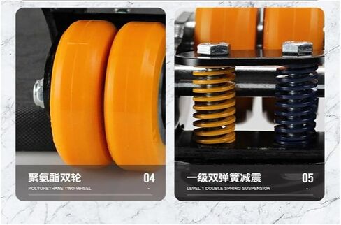 1 Piece Package 3 inch Silent Caster Spring Shock Absorber AGV Swivel Wheel Robot Heavy Duty Polyurethane Wheel(Black) in Saudi Arabia