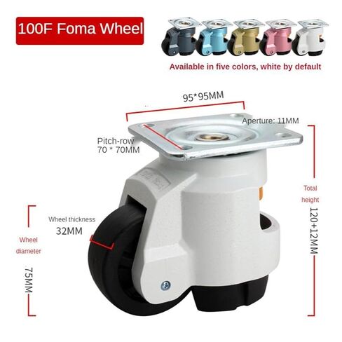 1 Pack 100f/100s T-Type Foma Wheel Level Adjustment Suitable for Machinery Furniture Appliances(100S-T-Style,Blue) in Saudi Arabia