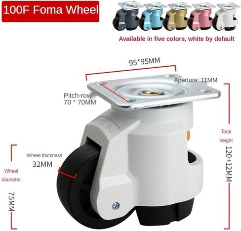1 Pack 100f/100s T-Type Foma Wheel Level Adjustment Suitable for Machinery Furniture Appliances(100S-T-Style,Blue) in Saudi Arabia
