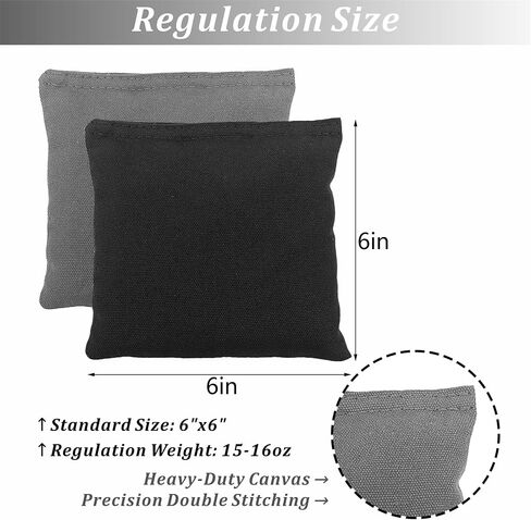 Cornhole Bags Set of 8 Regulation Professional Corn Hole Bean Bags Weather Resistant for Tossing Adults Yard Game in Saudi Arabia