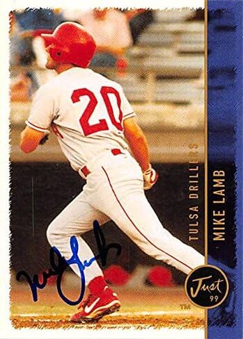 190774 Texas Rangers Ft 1999 Just Minors No. 193 Rookie Mike Lamb Autographed Baseball Card in Saudi Arabia