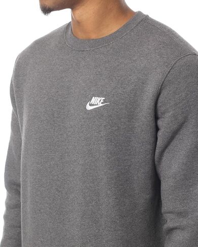 Nike Sportswear Club Fleece Crewneck, Black/White, X-Large in Saudi Arabia
