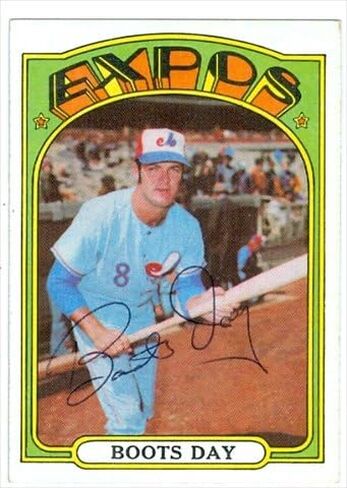 مستودع توقيعه 38358 Boots Day Cardball Card Montreal Expos 1972 Topps No. 254 Ballpoint in Kuwait