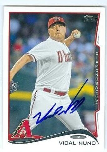 Autograph 156718 Arizona Diamondbacks 2014 Topps No. Us-95 Vidal Nuno Autographed Baseball Card in Saudi Arabia