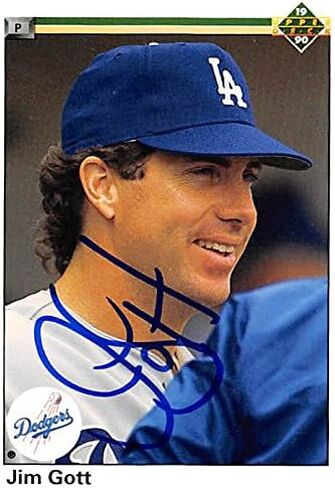 Autograph 156460 Los Angeles Dodgers 1990 Upper Deck No. 701 Jim Gott Autographed Baseball Card in Saudi Arabia