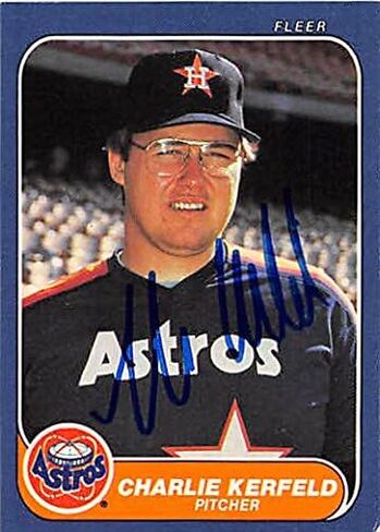 Autograph 122613 Houston Astros 1986 Fleer No. 303 Charlie Kerfeld Autographed Baseball Card in Saudi Arabia