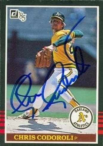 Autograph 121002 Oakland Athletics 1985 Donruss No. 462 Chris Codiroli Autographed Baseball Card in Saudi Arabia
