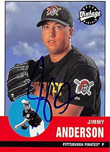 125246 Pittsburgh Pirates Ft 2001 Upper Deck Vintage No. 317 Jimmy Anderson Autographed Baseball Card in Saudi Arabia