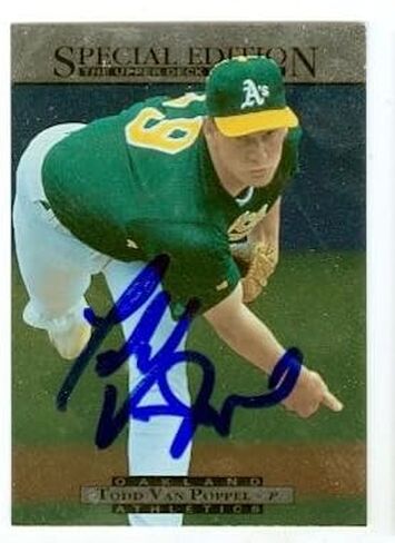 Autograph 121272 Oakland Athletics 1995 Upper Deck No. 106 Special Edition Todd Van Poppel بطاقة البيسبول in Saudi Arabia