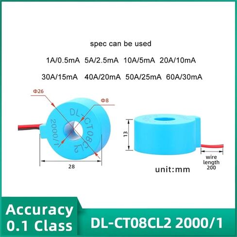 DL-CT08CL2 1000/1 2000/1 المحول الحالي AC 1A 5A 10A 20A 30A 50A 60A MICRO PRESICION TROUBLER (DL-CT08CL2 2000-1) in Saudi Arabia