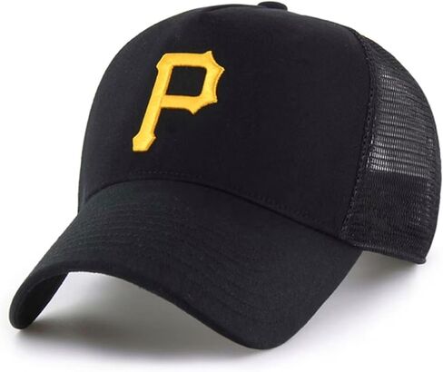 Officially Licensed Pittsburgh Baseball Mesh Trucker Hat Classic Primary Home Team Logo Adjustable Black/Yellow Embroidered Structured Snapback Sports Pirates Cap in Saudi Arabia