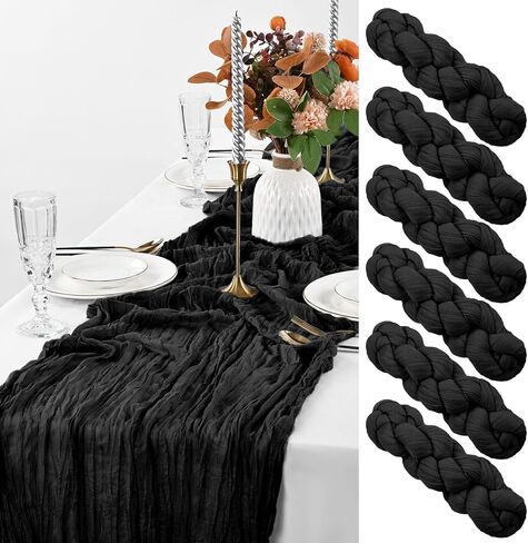 12 حزمة Burgundy Table Table Runner ، 10ft Cheesecective Table Runner Long Romantic Semi Shier Rustic Boho Gauze Table Runners for Wedder in Kuwait