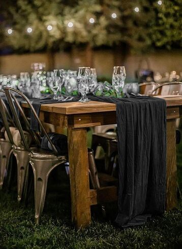 12 حزمة Burgundy Table Table Runner ، 10ft Cheesecective Table Runner Long Romantic Semi Shier Rustic Boho Gauze Table Runners for Wedder in Kuwait
