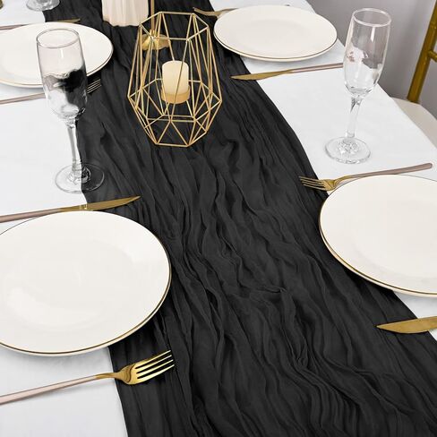 12 حزمة Burgundy Table Table Runner ، 10ft Cheesecective Table Runner Long Romantic Semi Shier Rustic Boho Gauze Table Runners for Wedder in Kuwait