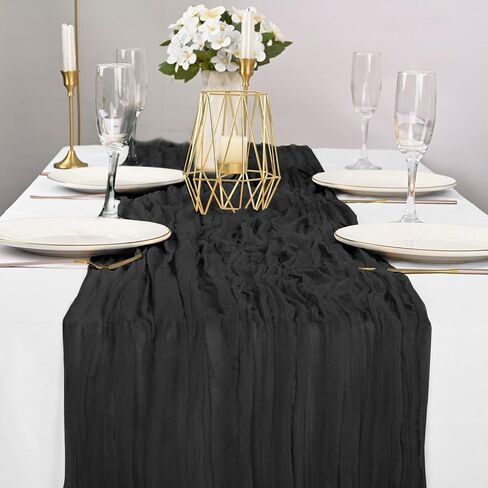 12 حزمة Burgundy Table Table Runner ، 10ft Cheesecective Table Runner Long Romantic Semi Shier Rustic Boho Gauze Table Runners for Wedder in Kuwait