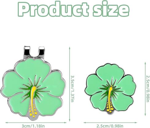 2pcs Magnetic Golf Ball Marker with Hat Clip, Flower Shape Golf Marker Magnet Set Cap Hat or Visor Clip Sports Bag Accessories for Women Men Golfer Friends Gift in Saudi Arabia