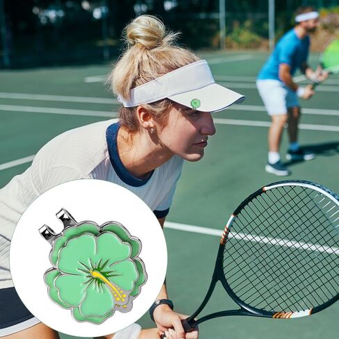 2pcs Magnetic Golf Ball Marker with Hat Clip, Flower Shape Golf Marker Magnet Set Cap Hat or Visor Clip Sports Bag Accessories for Women Men Golfer Friends Gift in Saudi Arabia