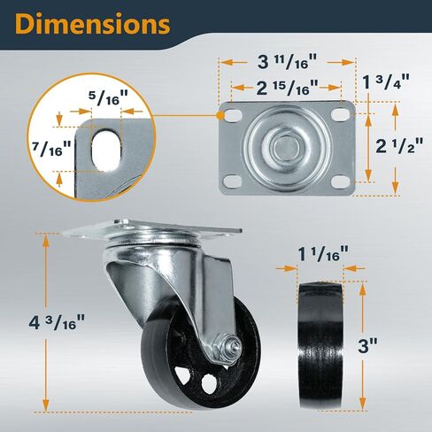 لعبة باور تيك Caster 3 Inch 17205 4 in Kuwait