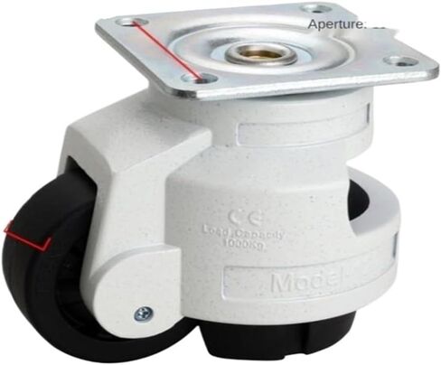 1 Pack 120f/120s T-Wheel Level Adjustment for Machinery Furniture appliances(120F-T-Style,White) in Saudi Arabia