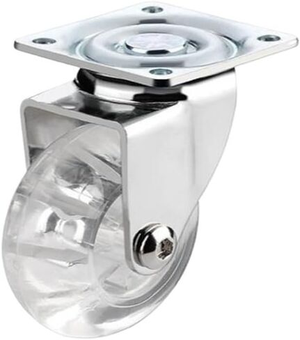 (Pack of 4) 4-inch Transparent Wheel Furniture Display Cabinet Silent Rubber Universal Pulley Steering Caster(B) in Saudi Arabia