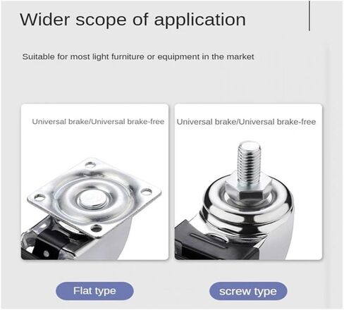 (Pack of 4) 4-inch Transparent Wheel Furniture Display Cabinet Silent Rubber Universal Pulley Steering Caster(B) in Saudi Arabia