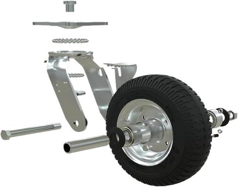 1 Pack Heavy Duty 8 Inch Inflatable Rubber Casters with Brakes Hotel Service Garage Entrance Trolley Luggage Trolley Wheels Universal in Saudi Arabia