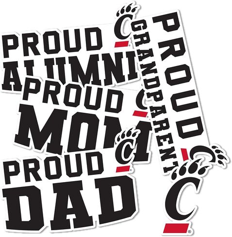 Desert Cactus University of Cincinnati Sticker Bearcats UC Vinyl Scal Lacal Laptop Water Bottle Scrapbook (Family Full Sheet) in Kuwait