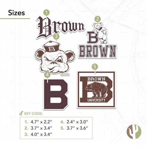 Desert Cactus Brown University Sticker Bears Vinyl Decals Laptop Water Bottle Car Type 2 (T2 Vintage 1) in Saudi Arabia