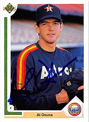 توقيعه 122927 هيوستن أستروس 1991 سطح السفينة العليا رقم 752 Al Osuna Carded Baseball Card in Kuwait