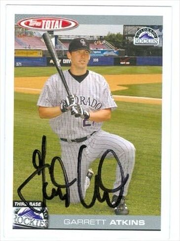 مستودع توقيعه 40066 Garrett Atkins بطاقة البيسبول Colorado Rockies 2004 Topps Total No. 23 in Kuwait