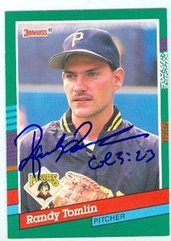 Autograph 119868 Pittsburgh Pirates 1991 Donruss No. 725 Randy Tomlin Autographed Baseball Card in Saudi Arabia