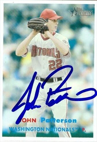 مستودع توقيعه 39801 John Patterson Cardball Card Washington Nationals 2006 Topps Heritage No. 387 in Saudi Arabia