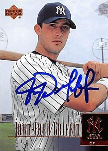 123510 New York Yankees Ft 2001 Upper Deck Star Rookie No. 85 John Ford Griffin Autographed Baseball Card in Saudi Arabia