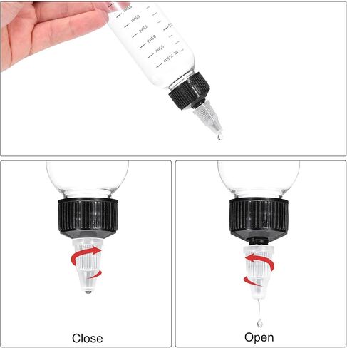 meccanixity 30 pack toft top cap 20/410 Black Dispensing Squeeze Bettles Caps للحرف اليدوية والفنون والغراء والسوائل in Saudi Arabia