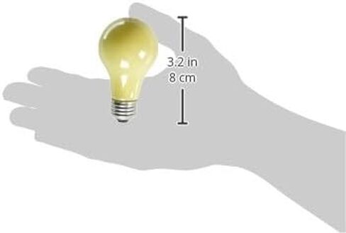 Sylvania A19 لمبة متوسطة ، قاعدة متوسطة ، ضوء الأخطاء الأصفر ، 60W ، 2850 كيلو ، 2 عبوة in Saudi Arabia