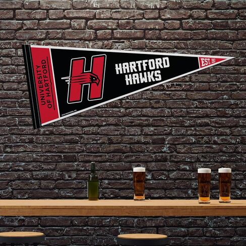 Rico Industries NCAA Hartford Hawks 12" x 30" Felt Wall Décor Pennant - Great for Home/Bed Room/Man Cave Décor in Saudi Arabia