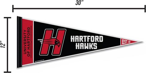 Rico Industries NCAA Hartford Hawks 12" x 30" Felt Wall Décor Pennant - Great for Home/Bed Room/Man Cave Décor in Saudi Arabia
