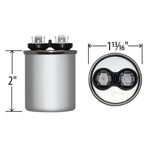 Genteq - 40 uF MFD x 440 VAC GE Industrial Replacement Capacitor Round # C440R / 25L501 in Saudi Arabia