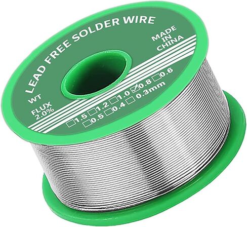 سلك اللحام الخالي من الرصاص ، سلك لحام 0.8 ملم مع محتوى Rosin Core Solder 20G 2.2 ٪ من الذبابة SN99.3-PB0.7 لحام إلكتروني أفضل لحام كهربائي للإلكترونيات in Saudi Arabia