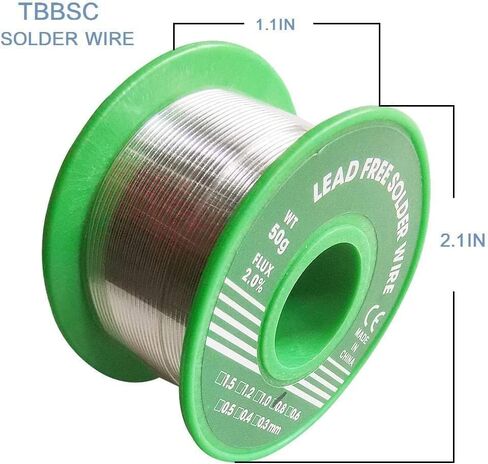 سلك اللحام الخالي من الرصاص ، سلك لحام 0.8 ملم مع محتوى Rosin Core Solder 20G 2.2 ٪ من الذبابة SN99.3-PB0.7 لحام إلكتروني أفضل لحام كهربائي للإلكترونيات in Saudi Arabia