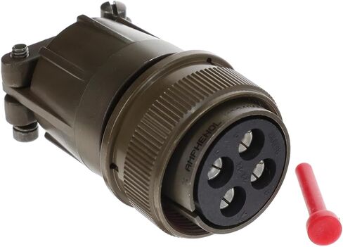 MS3106E22-22S-موصل دائري MIL-DTL-5015 Series Series Straight 4 Contacts Solder Socket الخيوط 22-22 in Kuwait