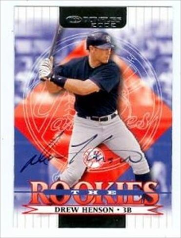 Autograph Warehouse 41716 Drew Henson Autographed Baseball Card New York Yankees 2002 Donruss Rookies No. 37 in Saudi Arabia
