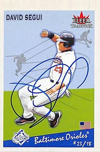 190416 Baltimore Orioles Ft 2002 Fleer Tradition No. 165 David Segui Autographed Baseball Card in Saudi Arabia