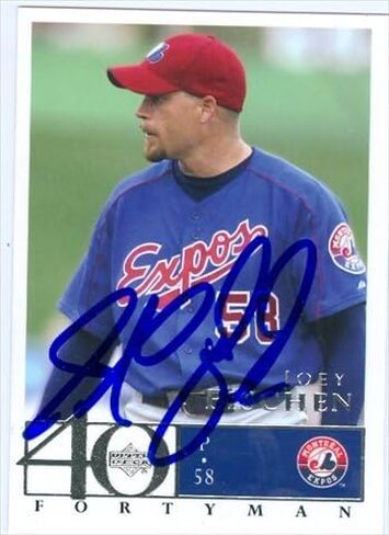 Autograph Warehouse 38376 Joey Eischen Autographed Baseball Card Montreal Expos 2003 Upper Deck Fortyman No. 541 in Saudi Arabia