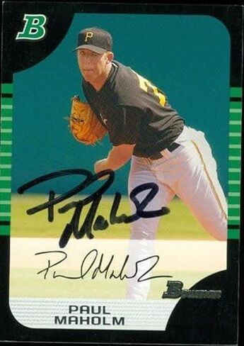 Autograph Warehouse 46831 Paul Maholm Autographed Baseball Card Pittsburgh Pirates 2005 Bowman No .163 in Saudi Arabia