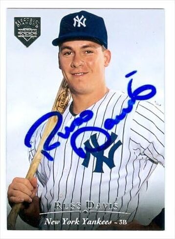 Autograph Warehouse 41494 Russ Davis Autographed Baseball Card New York Yankees 1995 Upper Deck Electric Diamond No. 204 in Saudi Arabia