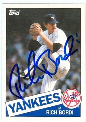 Autograph Warehouse 41065 Rich Bordi Autographed Baseball Card New York Yankees 1985 Topps Traded No. 7T in Saudi Arabia