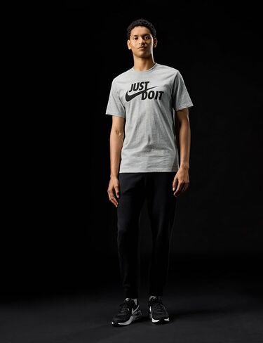 Nike Men's Sportswear Tee Just Do It Swoosh, Black/White, XL-T in Saudi Arabia